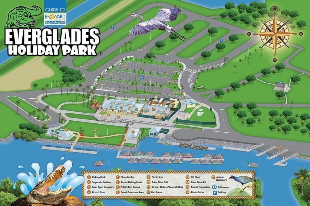 everglades map - site map - everglades holiday park